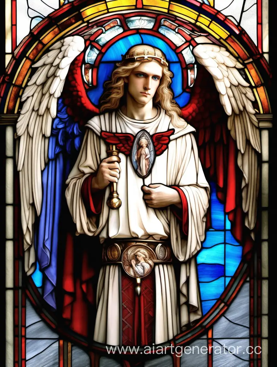 RomanStyle-Angel-with-Blue-Eyes-and-Stained-Glass-Background