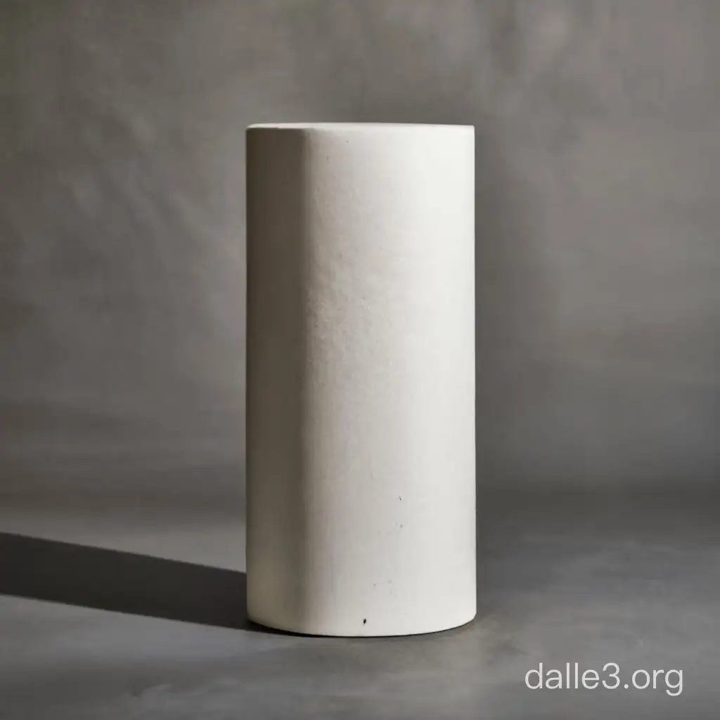 a empty white cylinder pedestal on a gray background, clean white lab background, museum background, background is white, solid white background, plain studio background, background is a low light museum, white studio background, full view blank background, background(solid), solid light grey background, blank background, background is white and blank, white ambient background, pure white background, plain white background