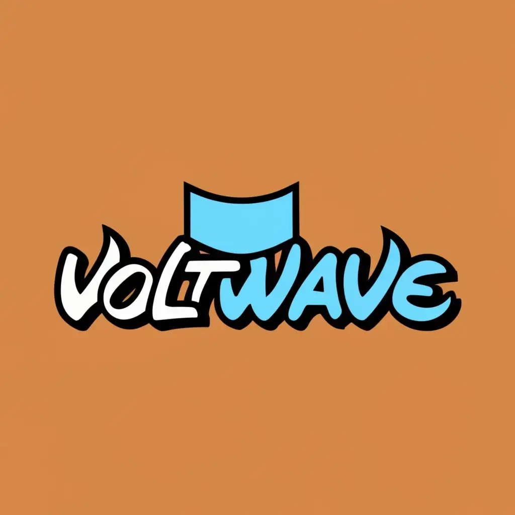 logo, VoltWave, with the text "VoltWave", typography, be used in Internet industry