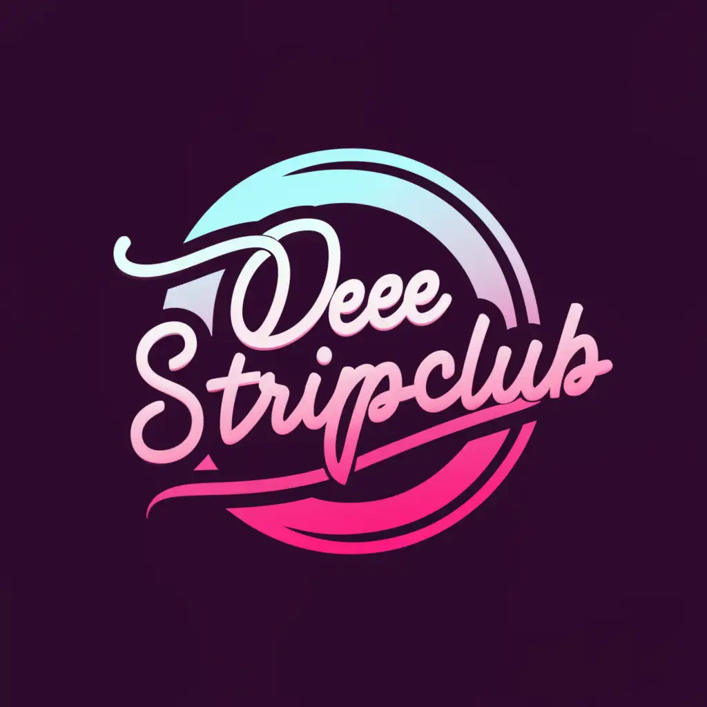 a logo design,with the text "Dee StripClub", main symbol:circle 
pink, purple 
,Moderate,be used in Events industry,clear background