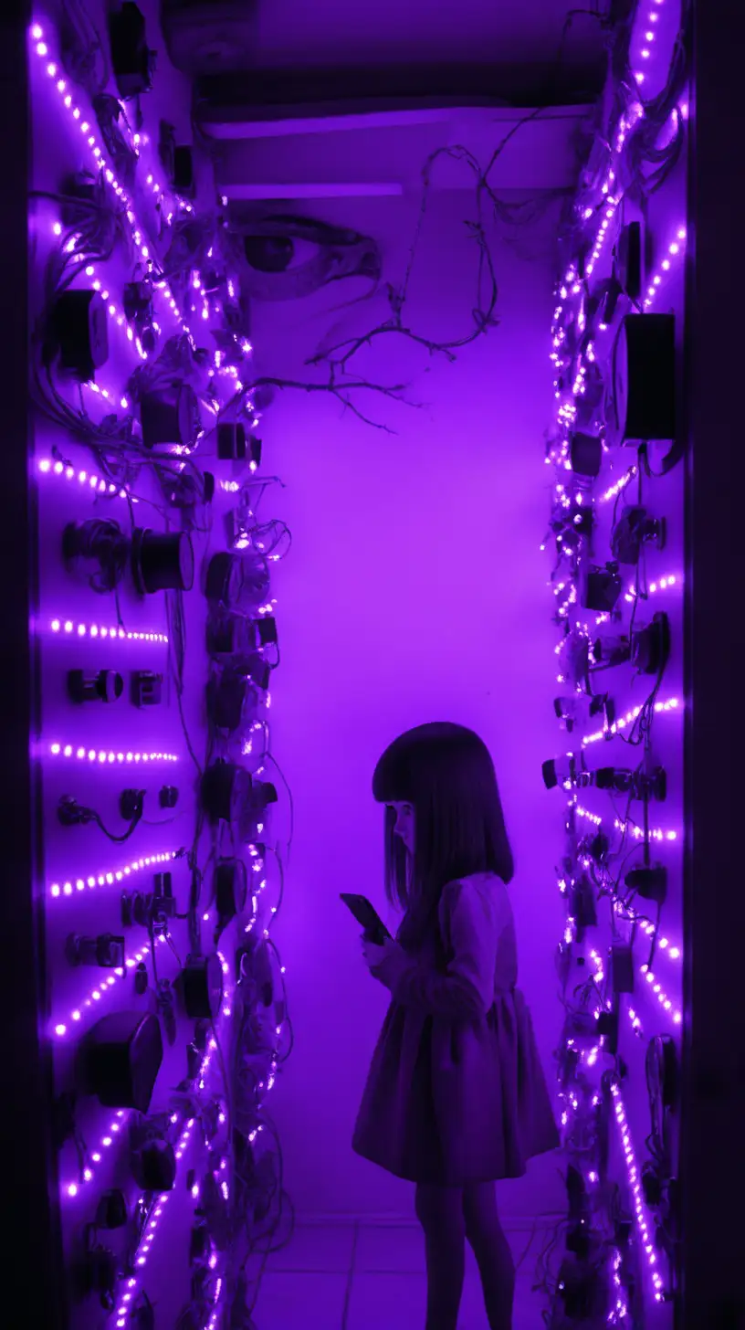 LED, creepy,  weird, violet, enosis, busy