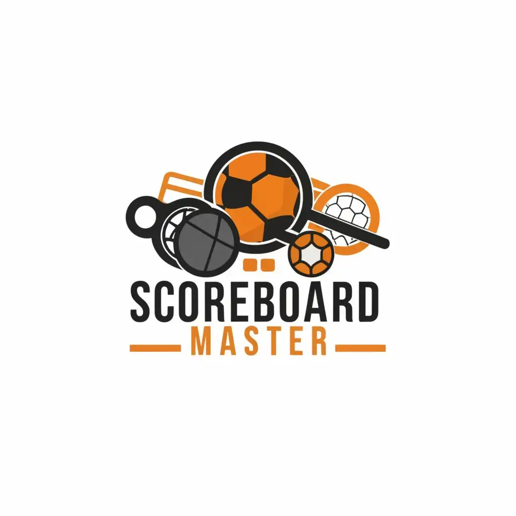 a logo design,with the text "Scoreboardmaster", main symbol:sports,Moderate,be used in Entertainment industry,clear background
