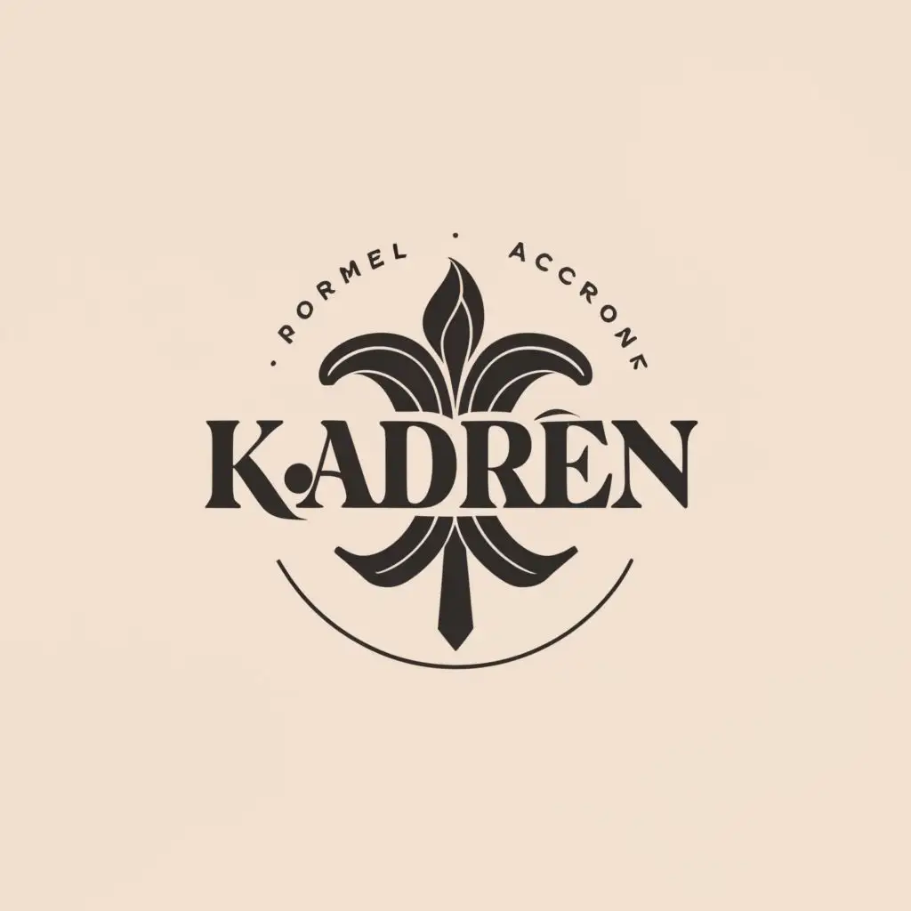 logo, accessories, with the text "kadren", typography