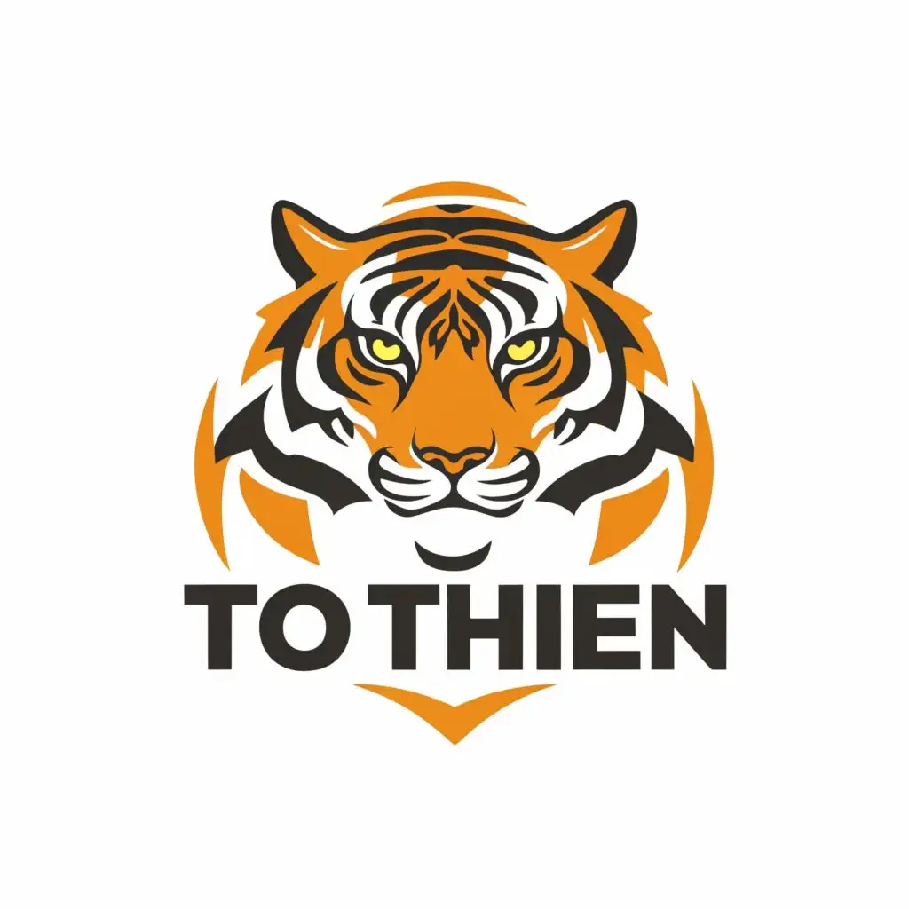 logo, tiger, with the text "TO THIEN", typography, be used in Nonprofit industry