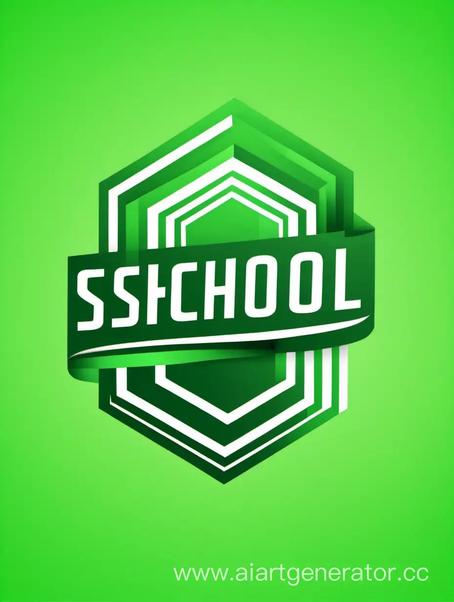 логотип школа программирования с использование зеленых цветов