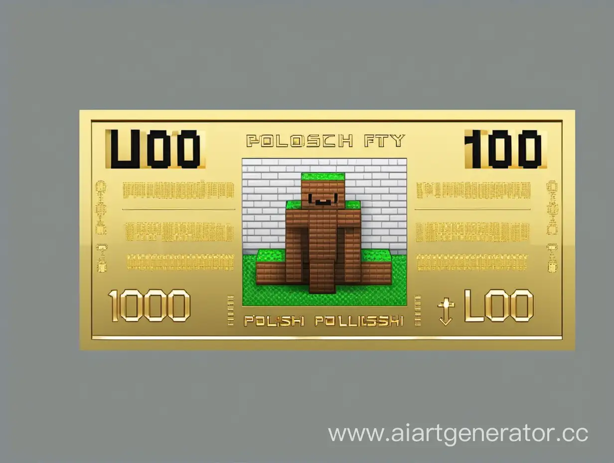 Minecraft-Style-100-Zloty-Polish-Currency