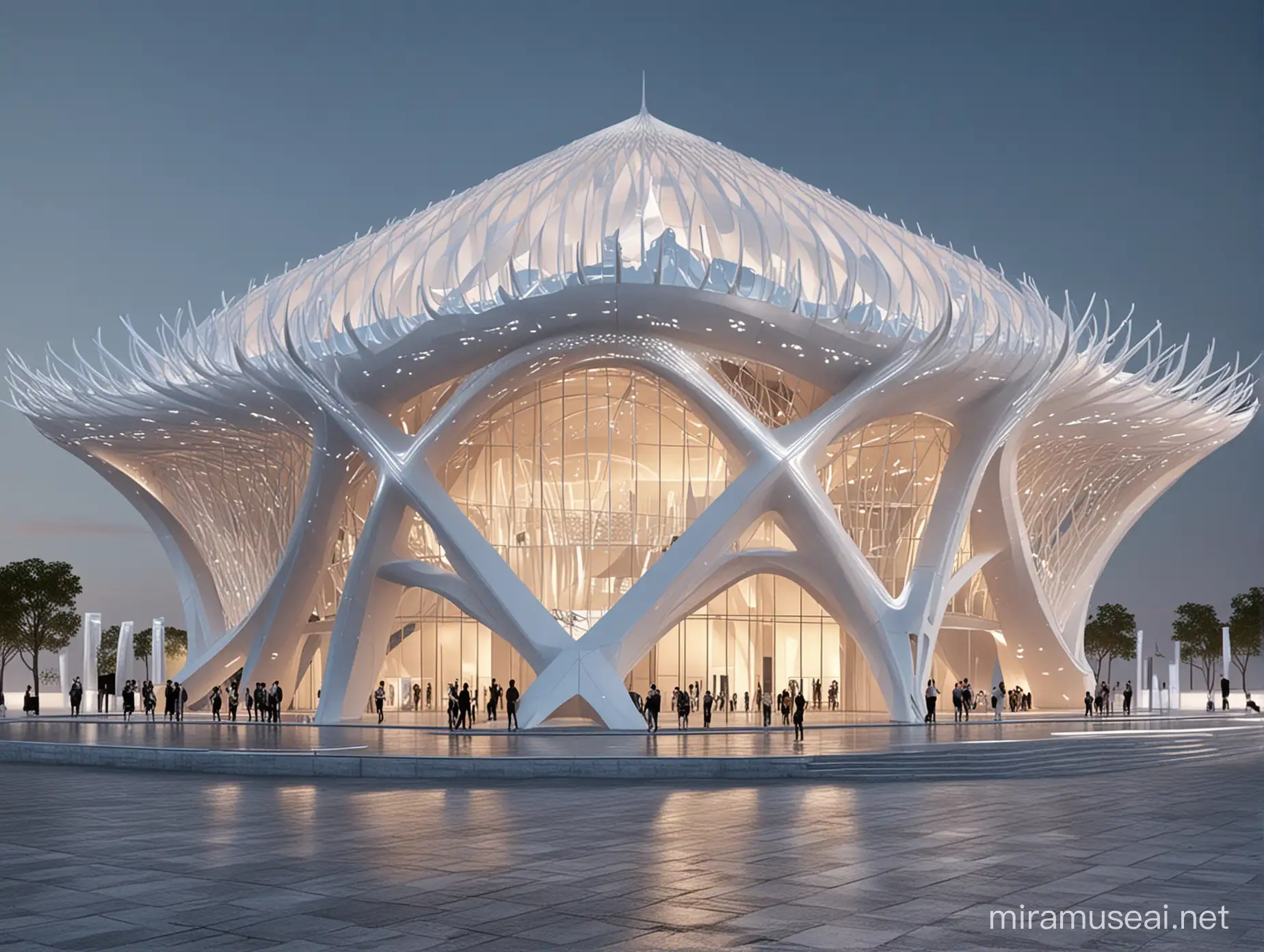 Futuristic Architectural Pavilion Design for Expo Exhibition