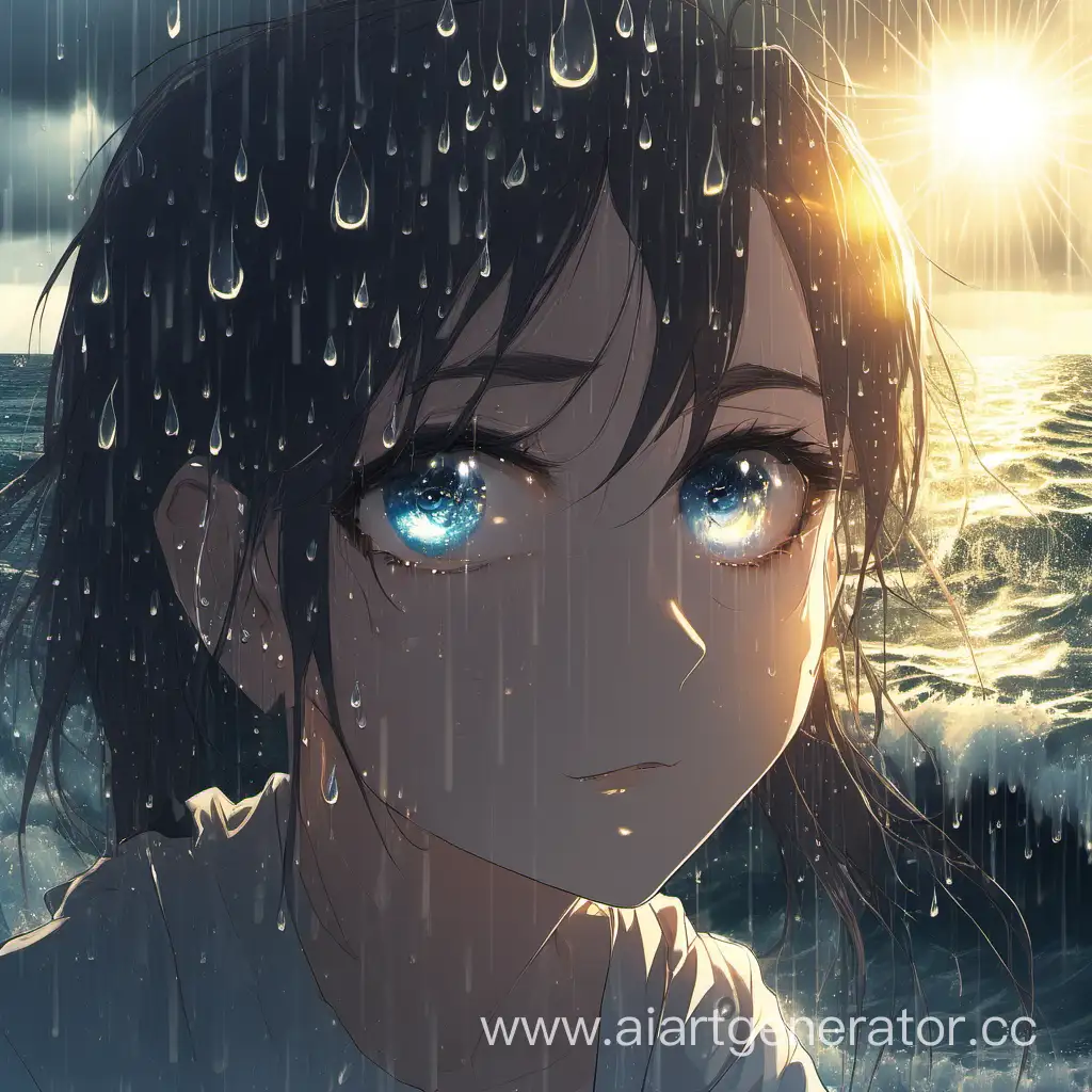 Captivating-Ocean-Rain-with-the-Radiant-Gaze-of-a-Girl