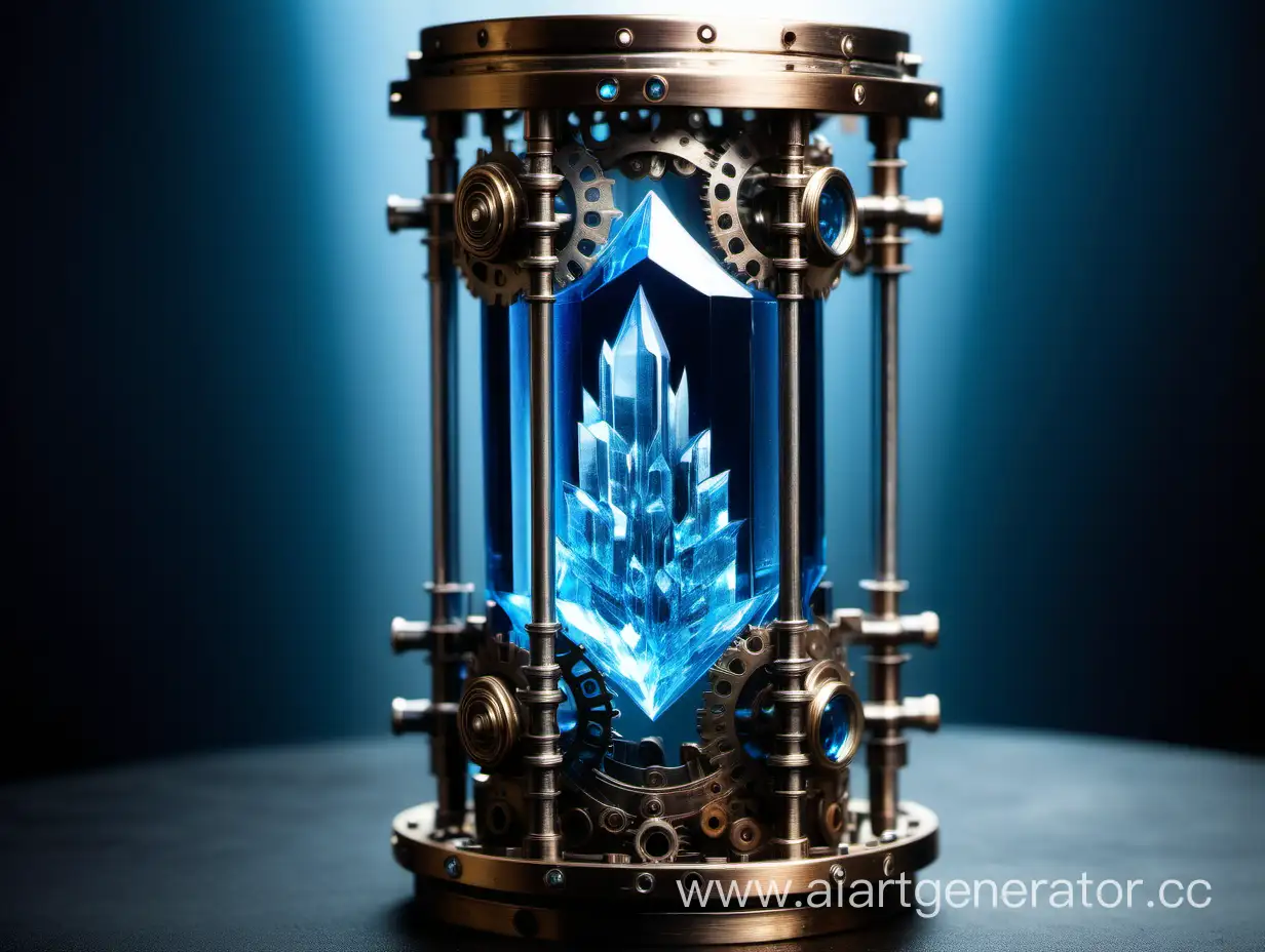 Glistening-Blue-Crystal-in-a-Steampunk-Cylinder