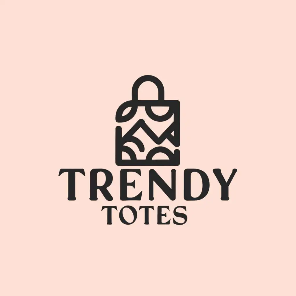 a logo design,with the text "trendy totes", main symbol:hand bag,Moderate,clear background