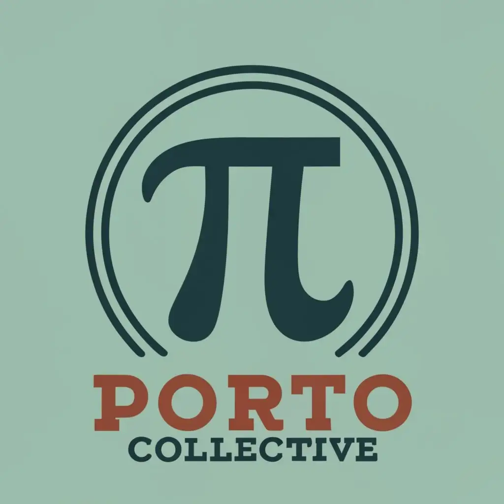 logo, Pi, with the text "Porto Collective", typography, be used in Internet industry