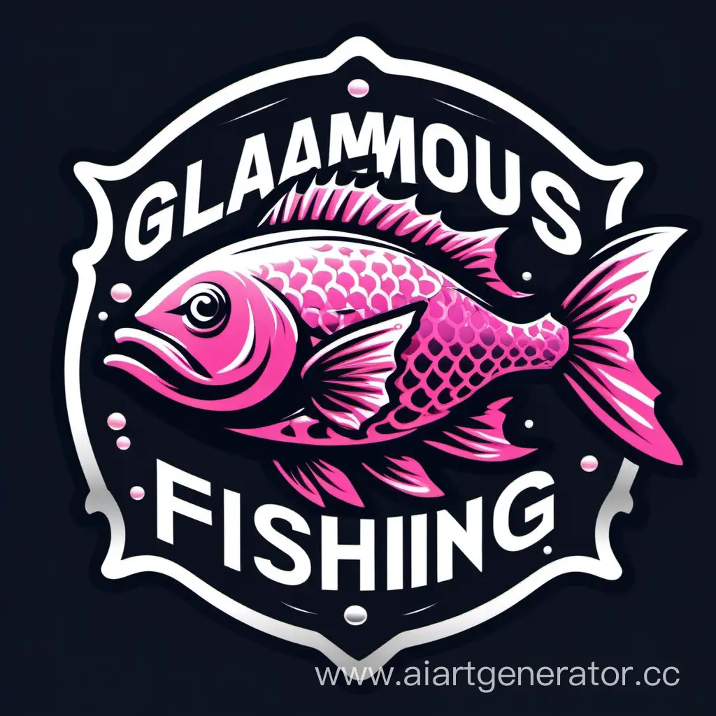 Chic-Fishing-Logo-Design-with-Elegant-Pink-Fish