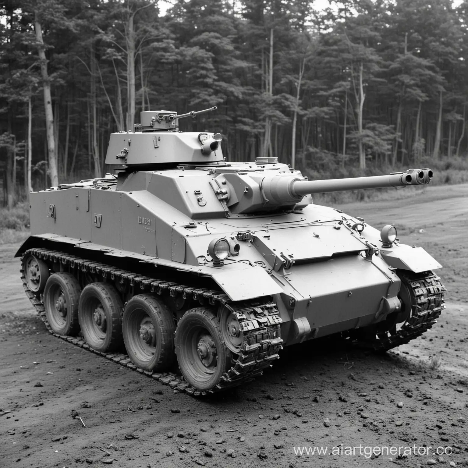 Vintage-Small-Light-Tank-from-the-Early-1950s
