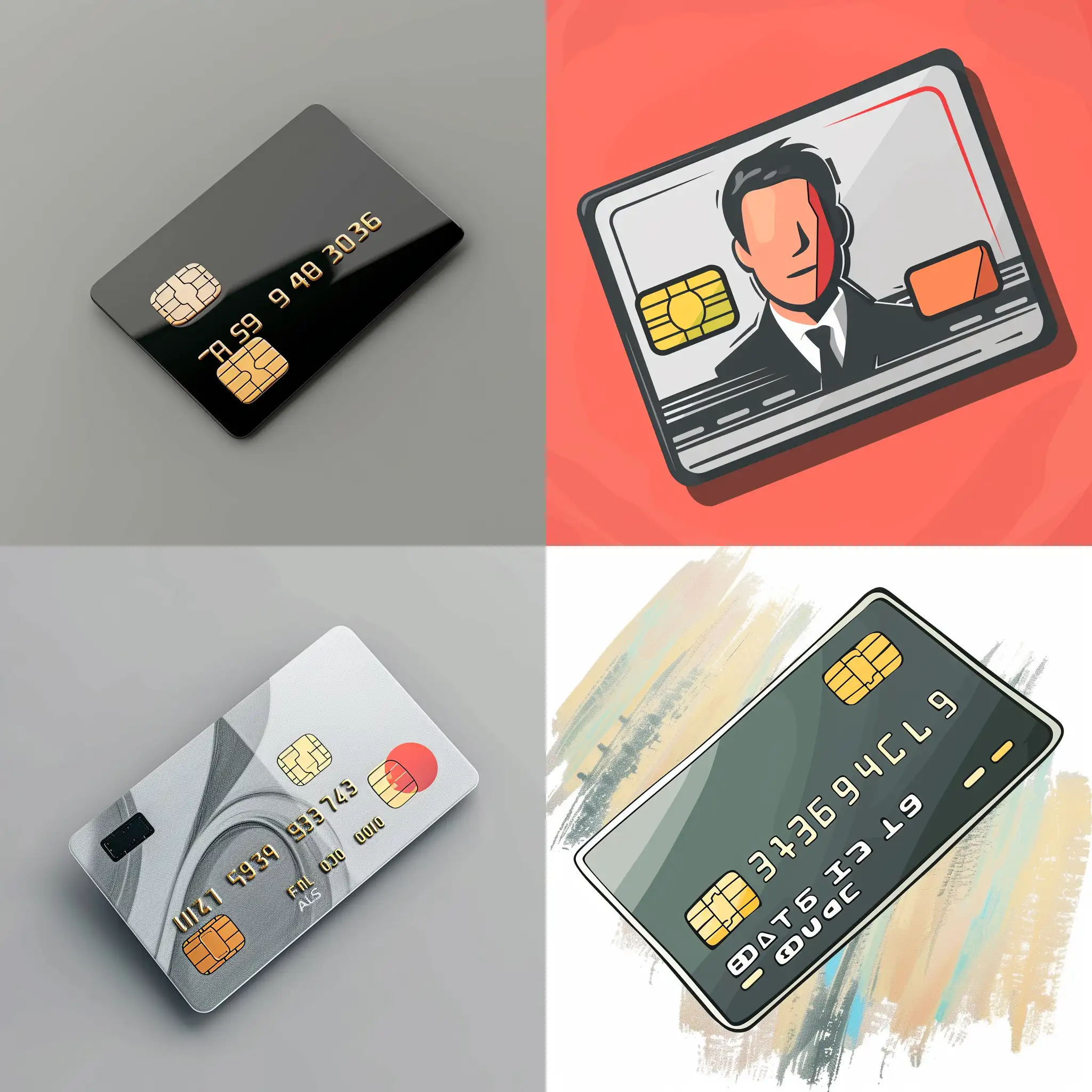Vibrant-Bank-Card-Portrait-with-Unique-Design-Digital-Art