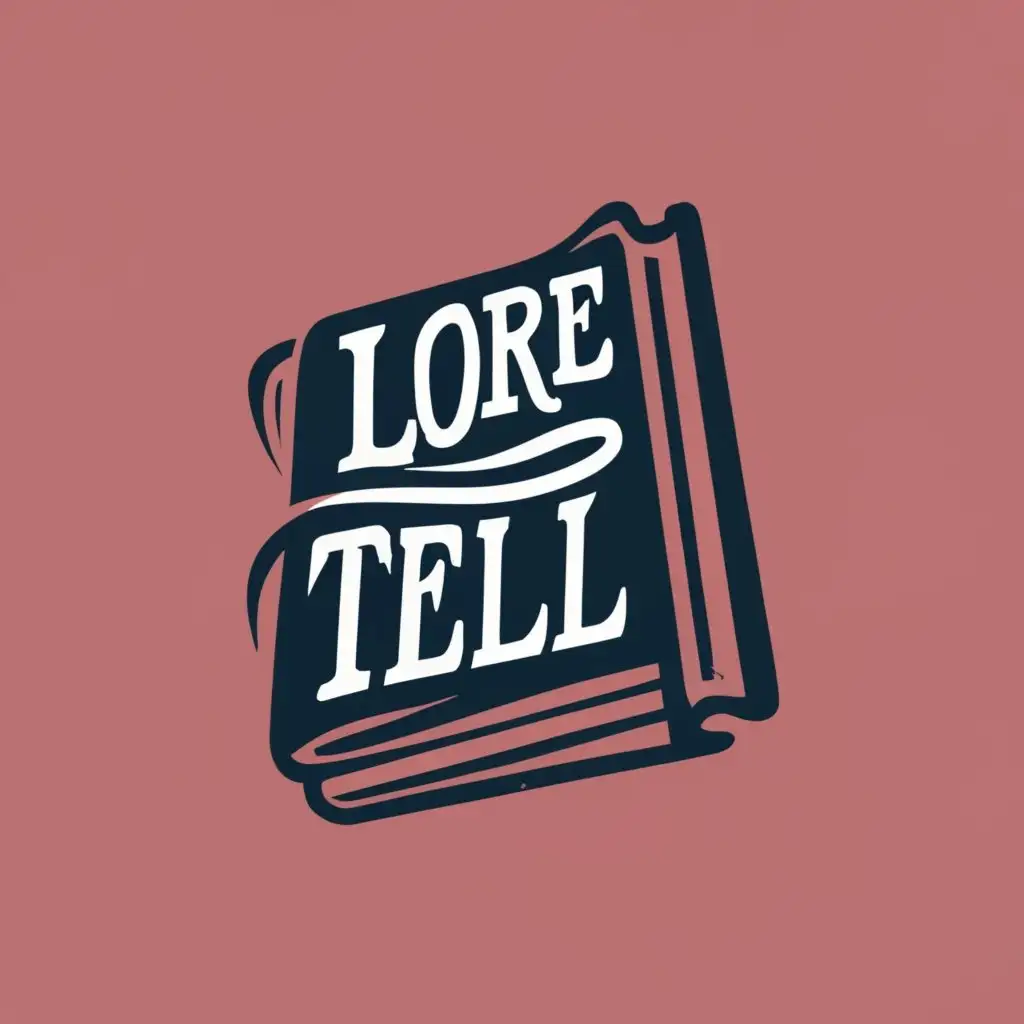logo, lore book, with the text "Loretell", typography, be used in Internet industry
