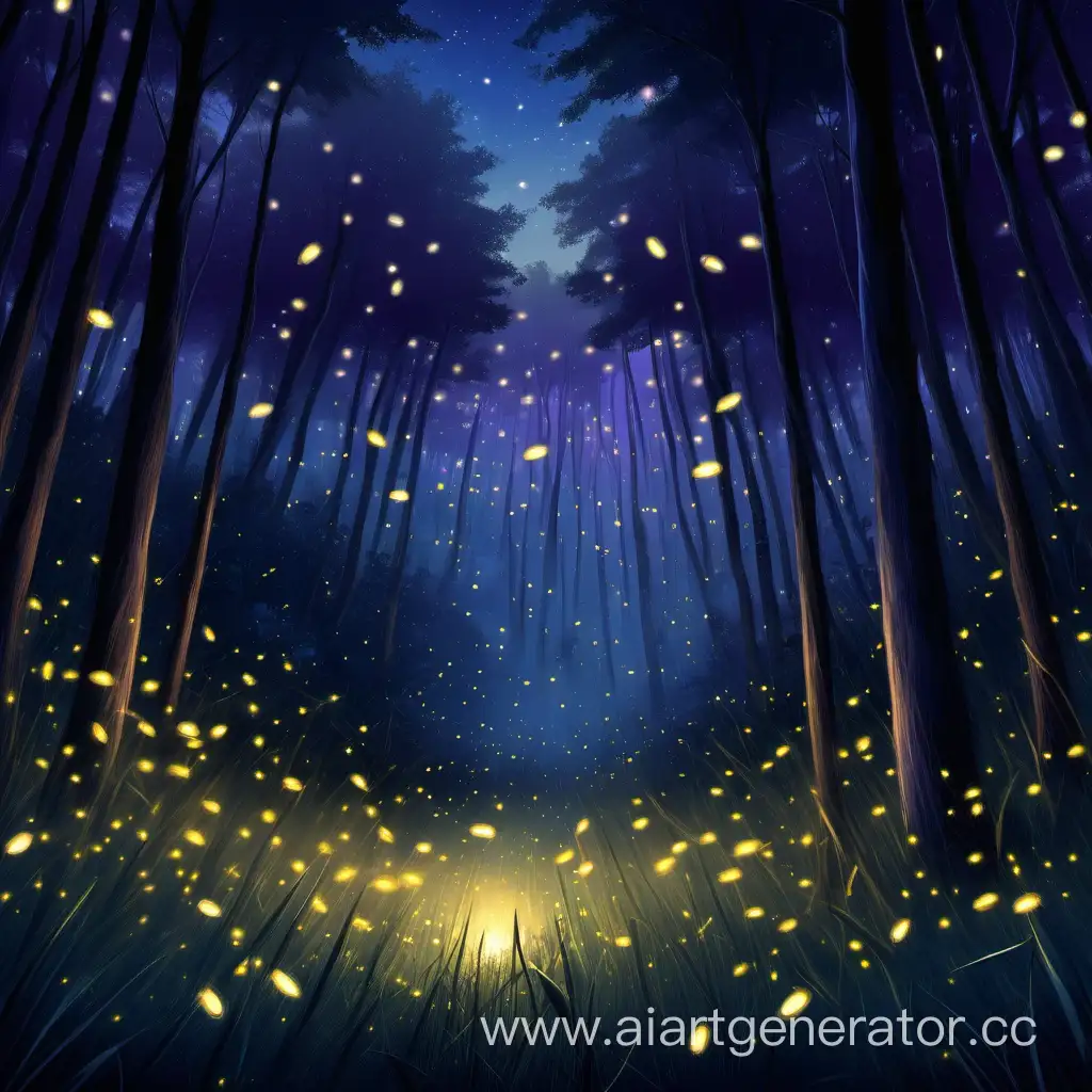Enchanting-Twilight-Glade-with-Fireflies