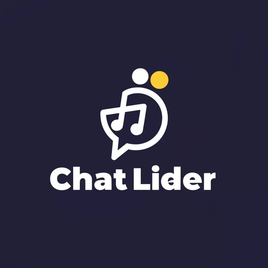 a logo design,with the text "Chat Lieder", main symbol:Whatsapp logo, chat bubble, music , music note,Minimalistic,be used in Internet industry,clear background