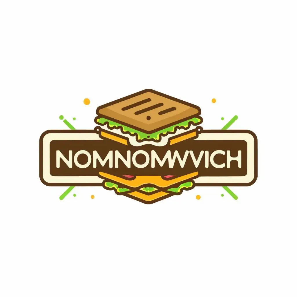 logo, Sandwich, with the text "NomNomWich", typography, be used in Restaurant industry