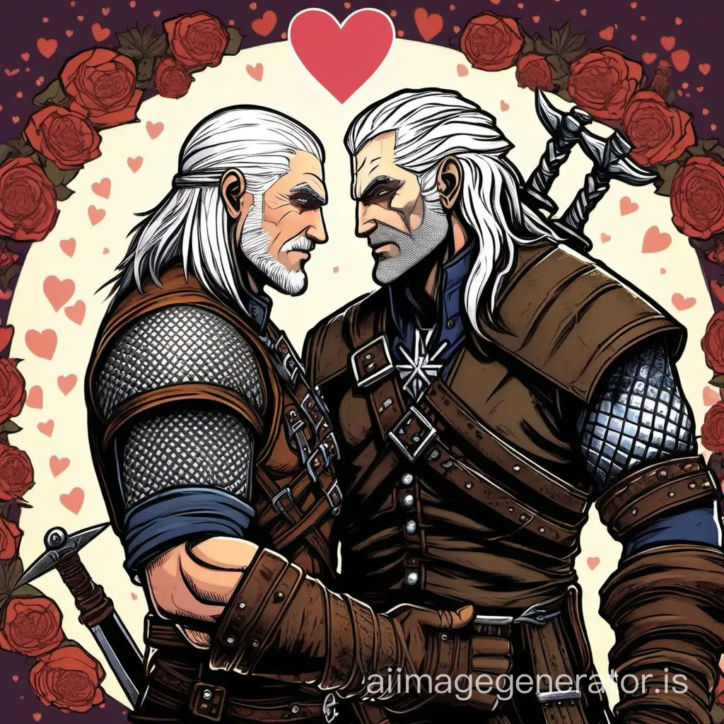 Geralt and buff man in love