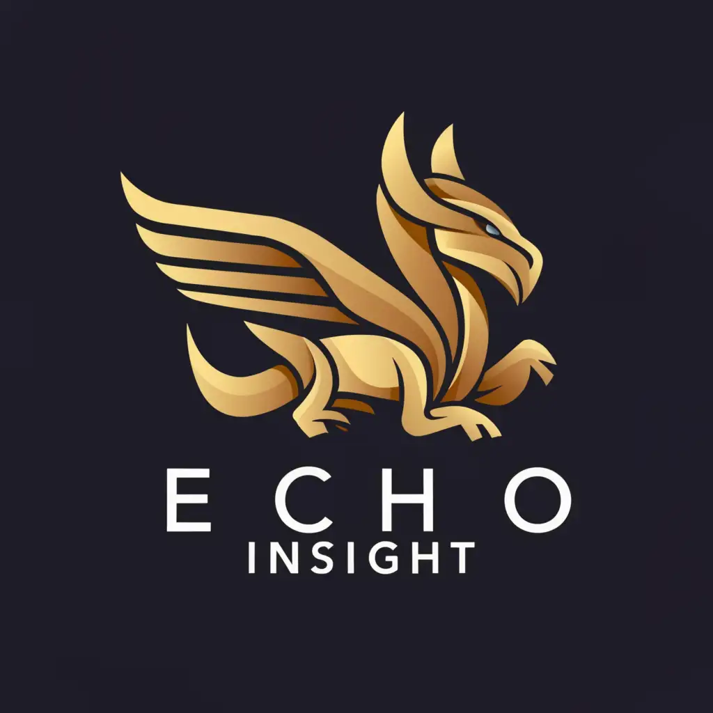 a logo design,with the text "Echo Insight", main symbol:dragon,Moderate,clear background