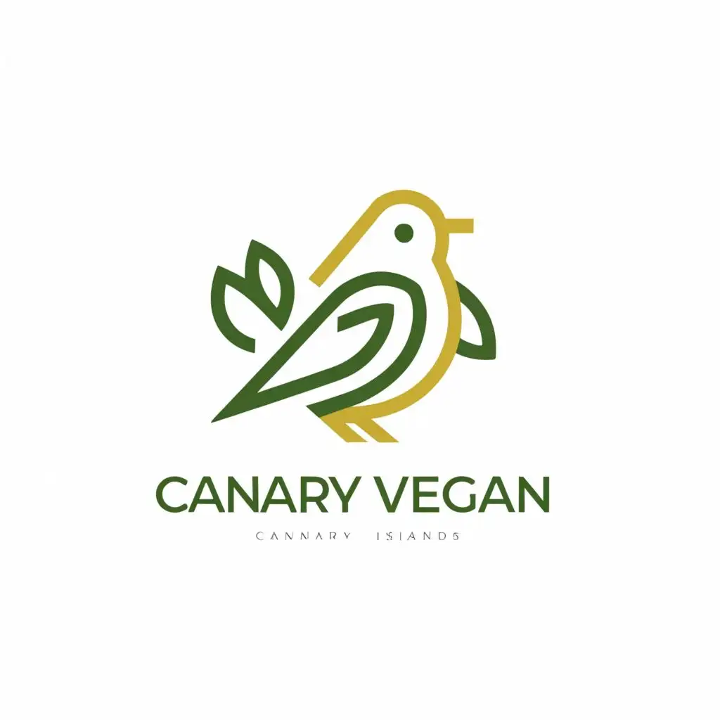 a logo design,with the text "Canary Vegan", main symbol:a modern logo for a vegan shop in Canary islands,Moderate,be used in Retail industry,clear background
