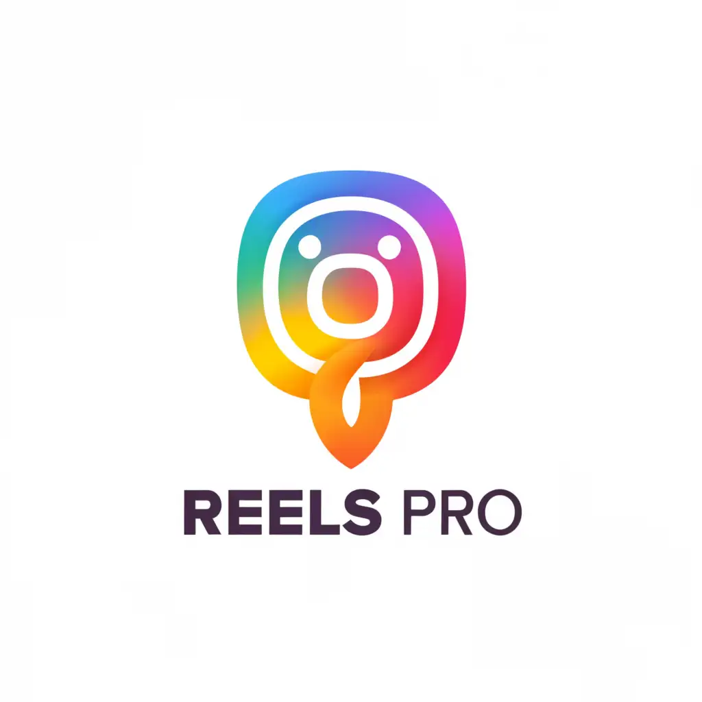 a logo design,with the text "REELS Pro", main symbol:Instagram icon devouring meta icon in intertemporal space in warm hues in formal style,Moderate,be used in Technology industry,clear background