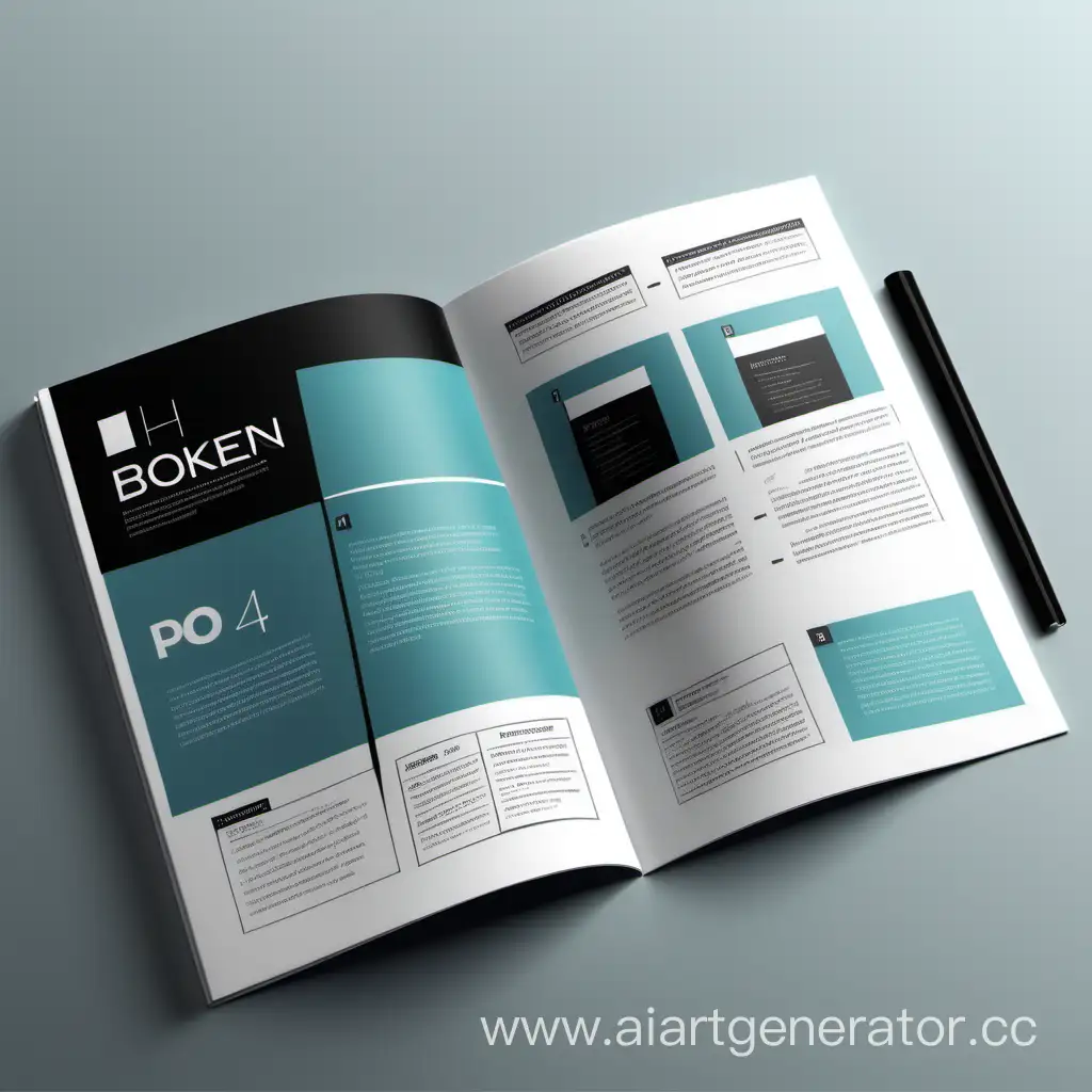 modern booklet design on a4 sheet