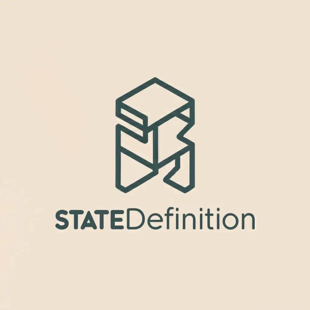 a logo design,with the text "State Definition", main symbol:Definition of a state,Moderate,clear background