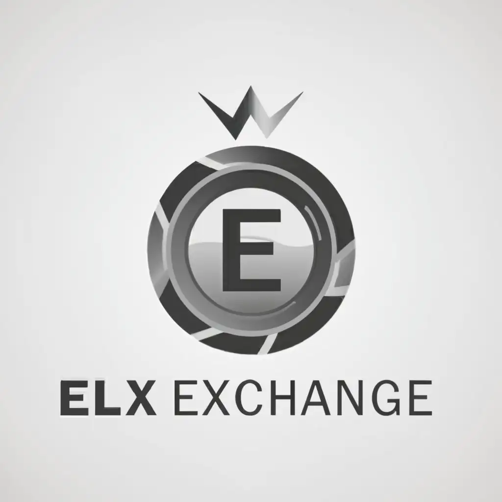 a logo design,with the text "ELX_EXCHANGE", main symbol:Coin,Moderate,clear background