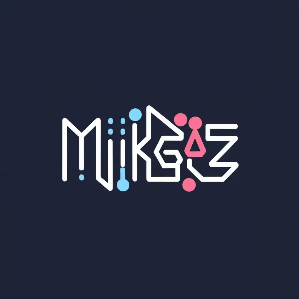 logo, AI, with the text "Mikaslpz", typography, be used in Technology industry