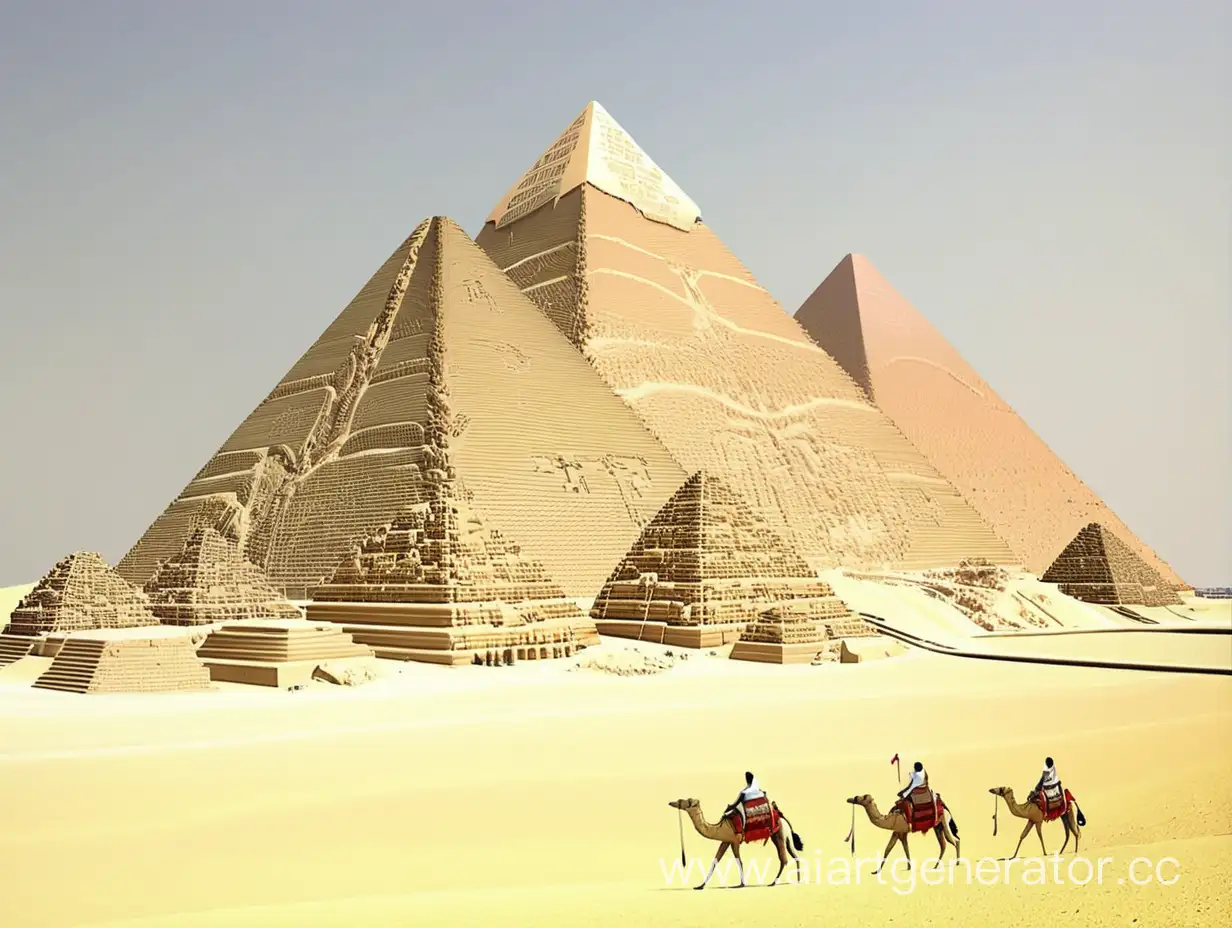 Majestic-Pyramids-of-Egypt-Under-the-Golden-Sunlight