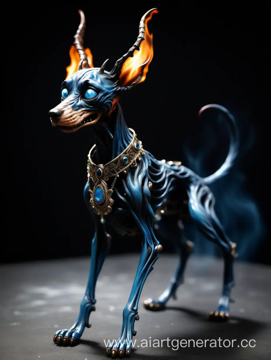 Sinister-DogLike-Creature-with-Burning-Blue-Eyes-and-Expensive-Jewelry