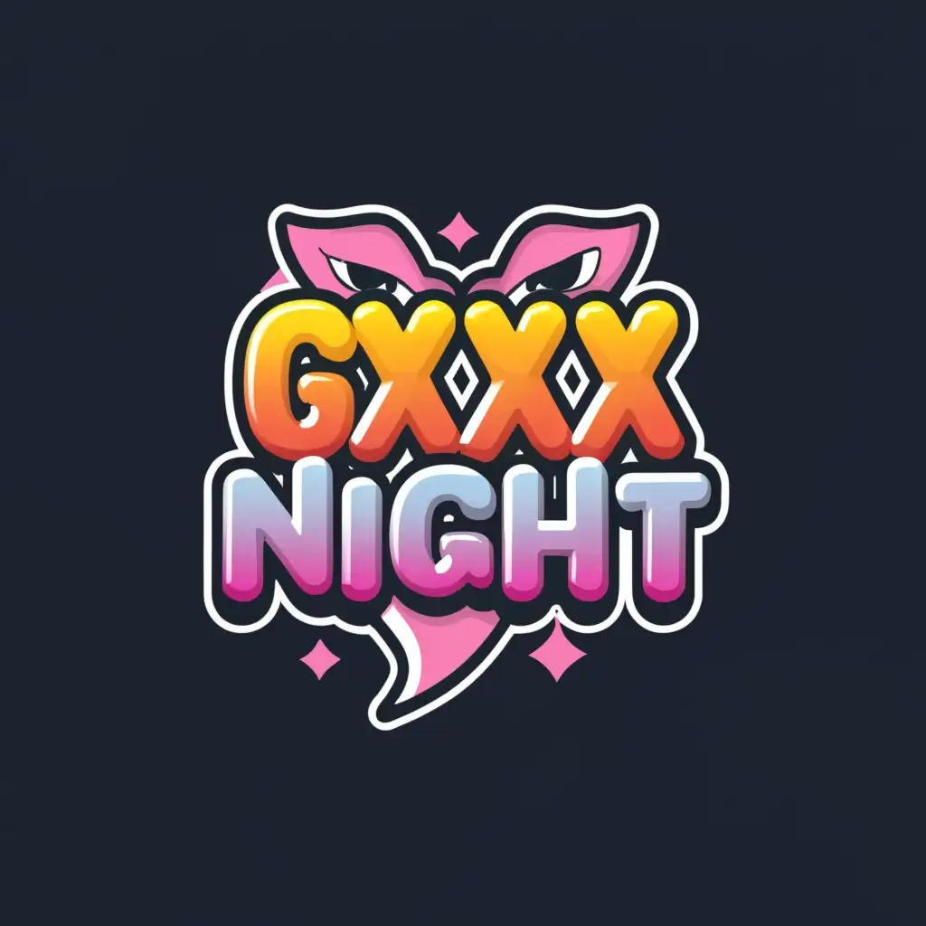 a logo design,with the text gxxxnight, main symbol: Girls Chat Rooms, Moderate, clear background