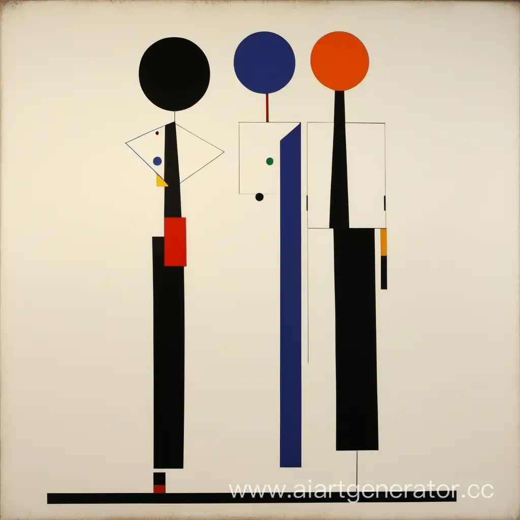 man and women minimalism suprematism