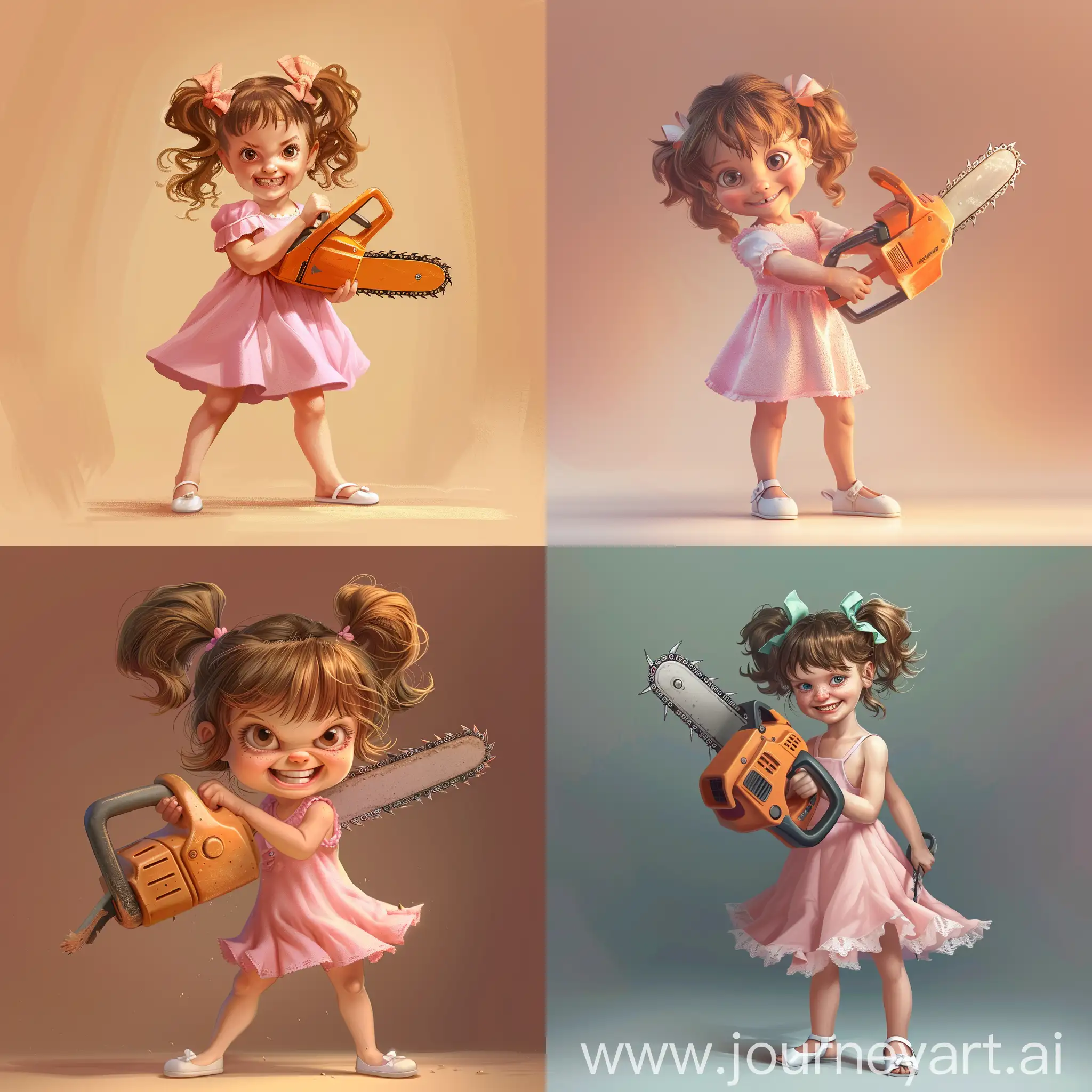 Adorable-Girl-Smiling-with-Chainsaw-Toy