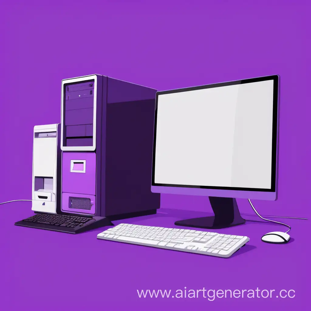 фиолетовый компьютер современный 



