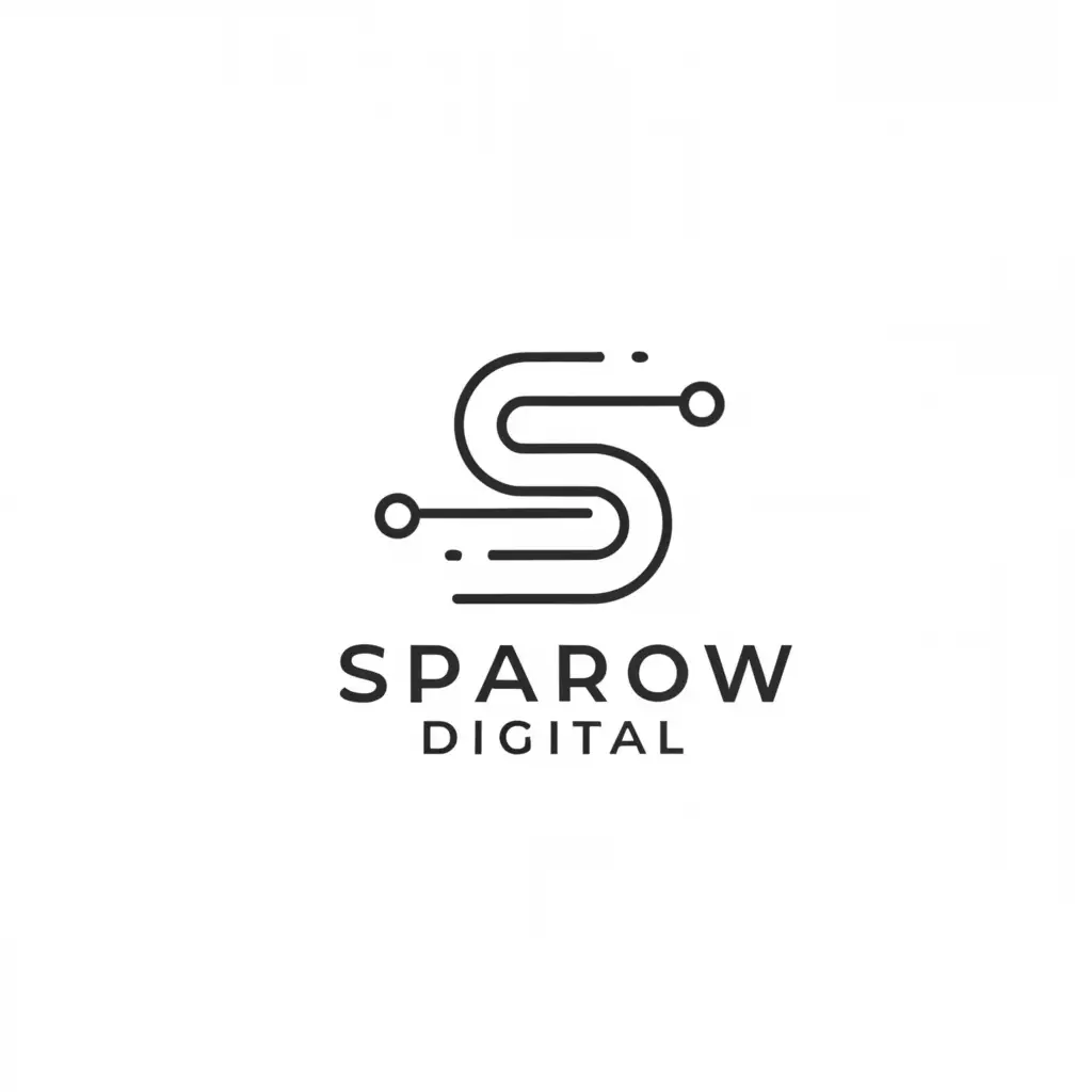 a logo design,with the text 'Sparow Digital', main symbol:SD,Moderate, be used in Internet industry, clear background