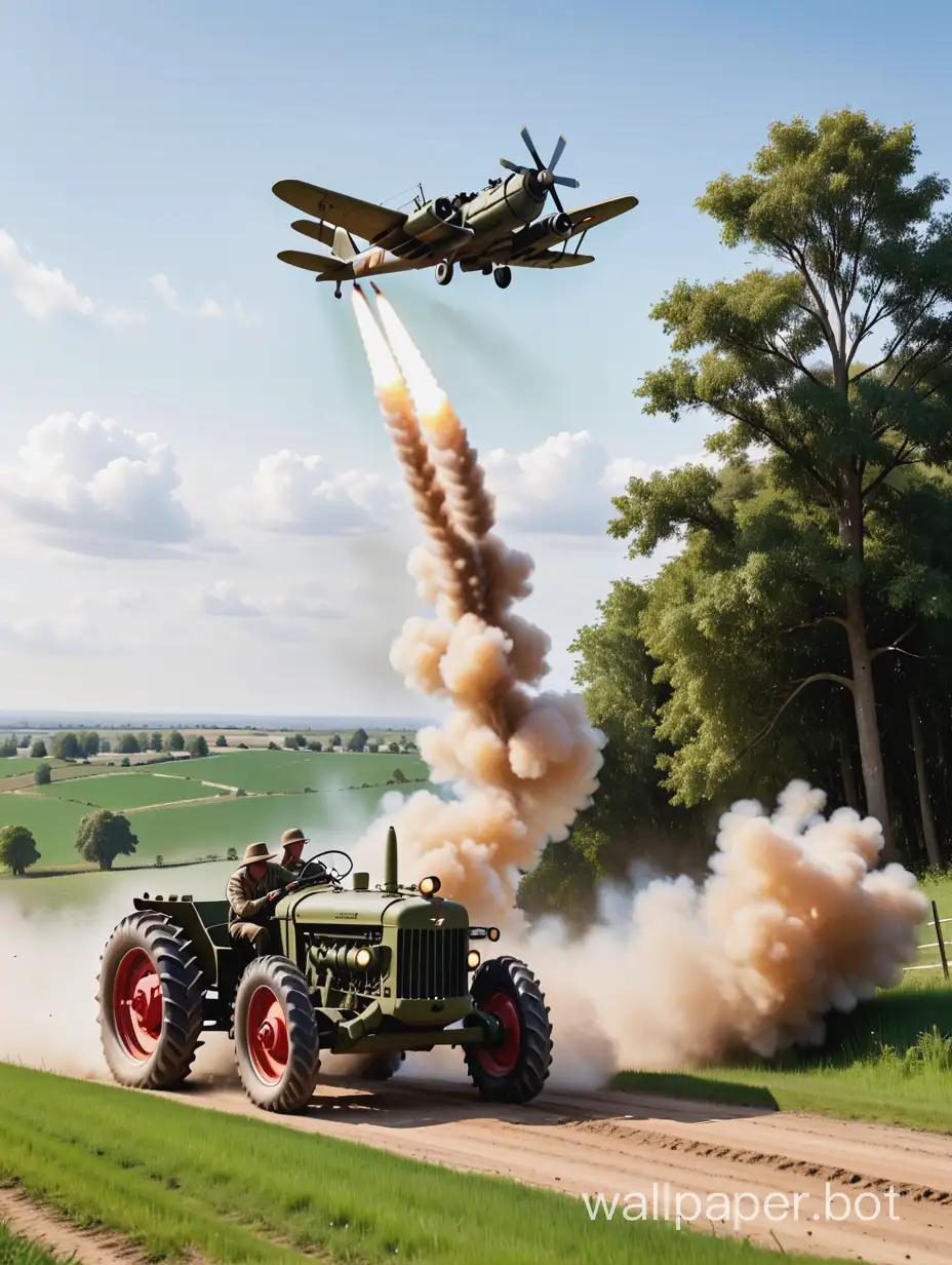 The Zenith AK-630 anti-aircraft gun fires at a low-flying collective farm tractor above the top of the hill, qualifying it as a low-flying slow-speed target, and, in general, they were right. It's hard to think of anything lower-flying and slower.