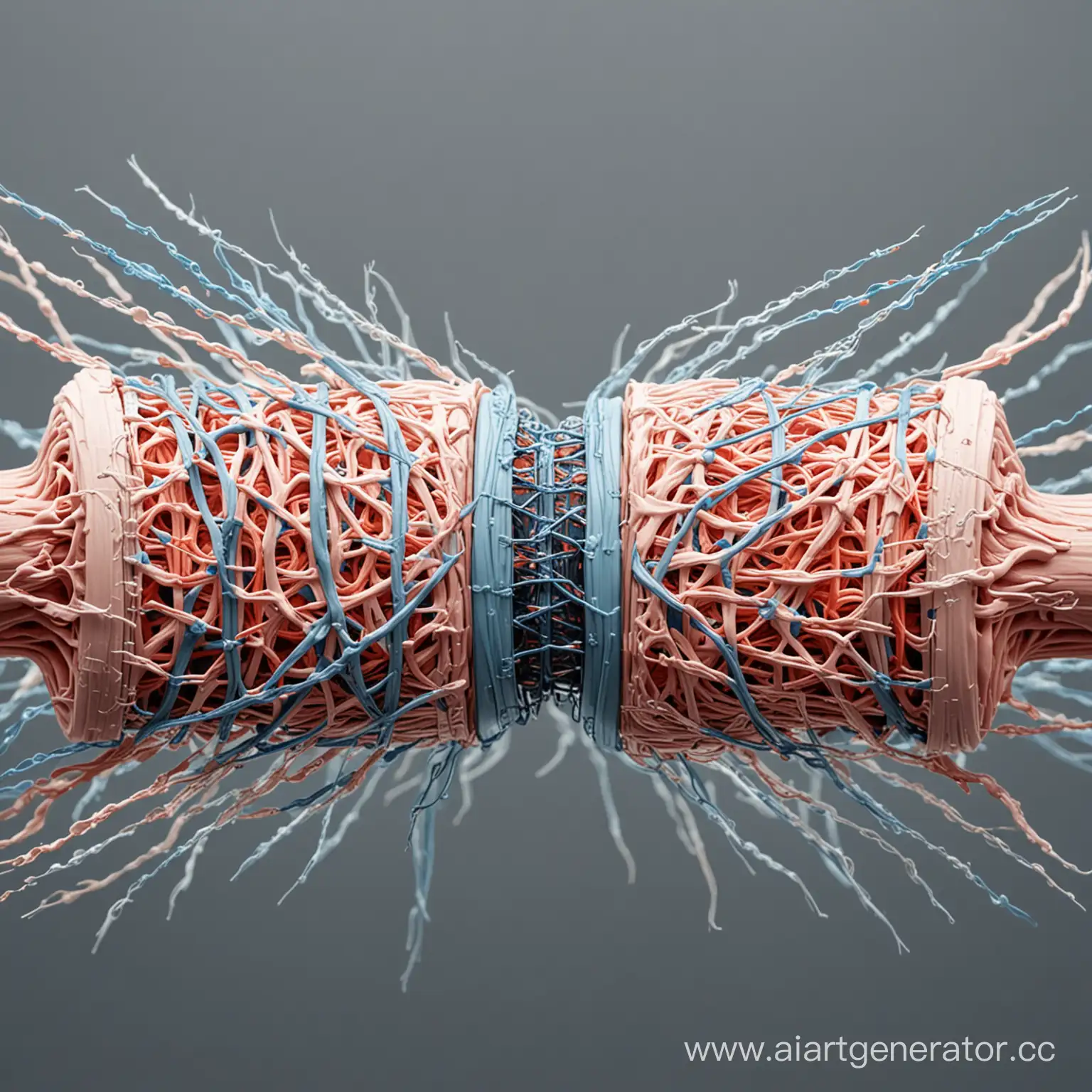 neuromechanical muscles, device, principle of operation, neural connections in muscle tissues, polymer coatings, electromagnetic principle of movement of muscle layers