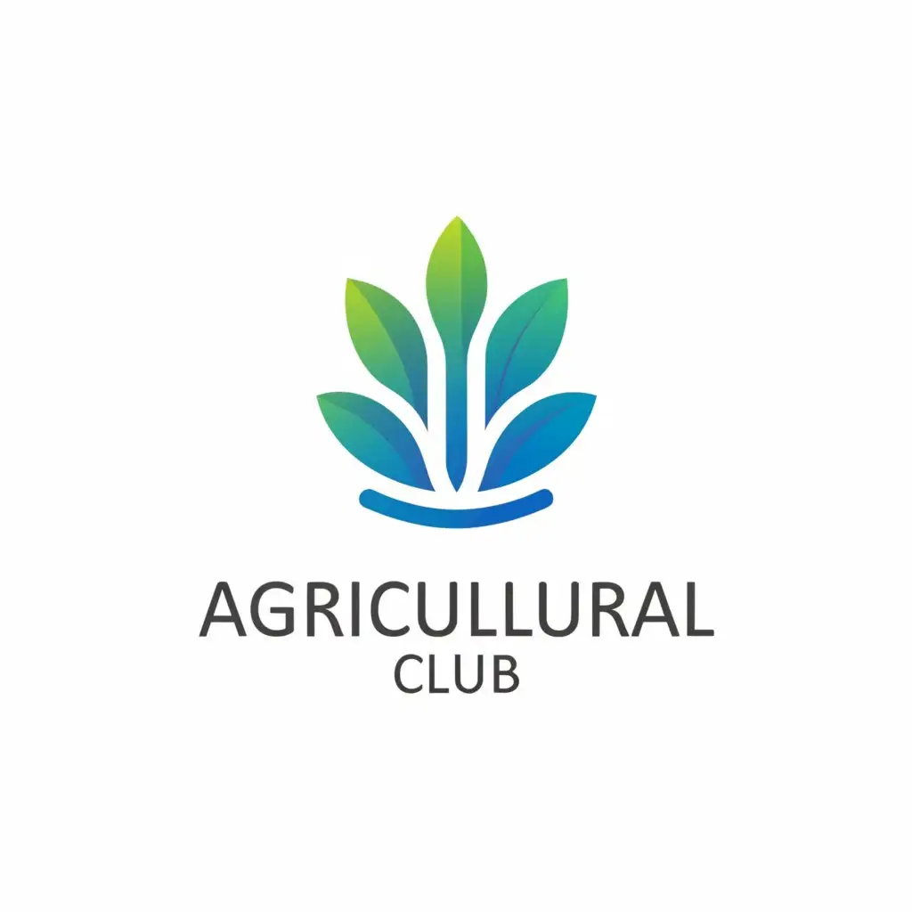 a logo design,with the text "agricultural club", main symbol:daun,Minimalistic,be used in Education industry,clear background