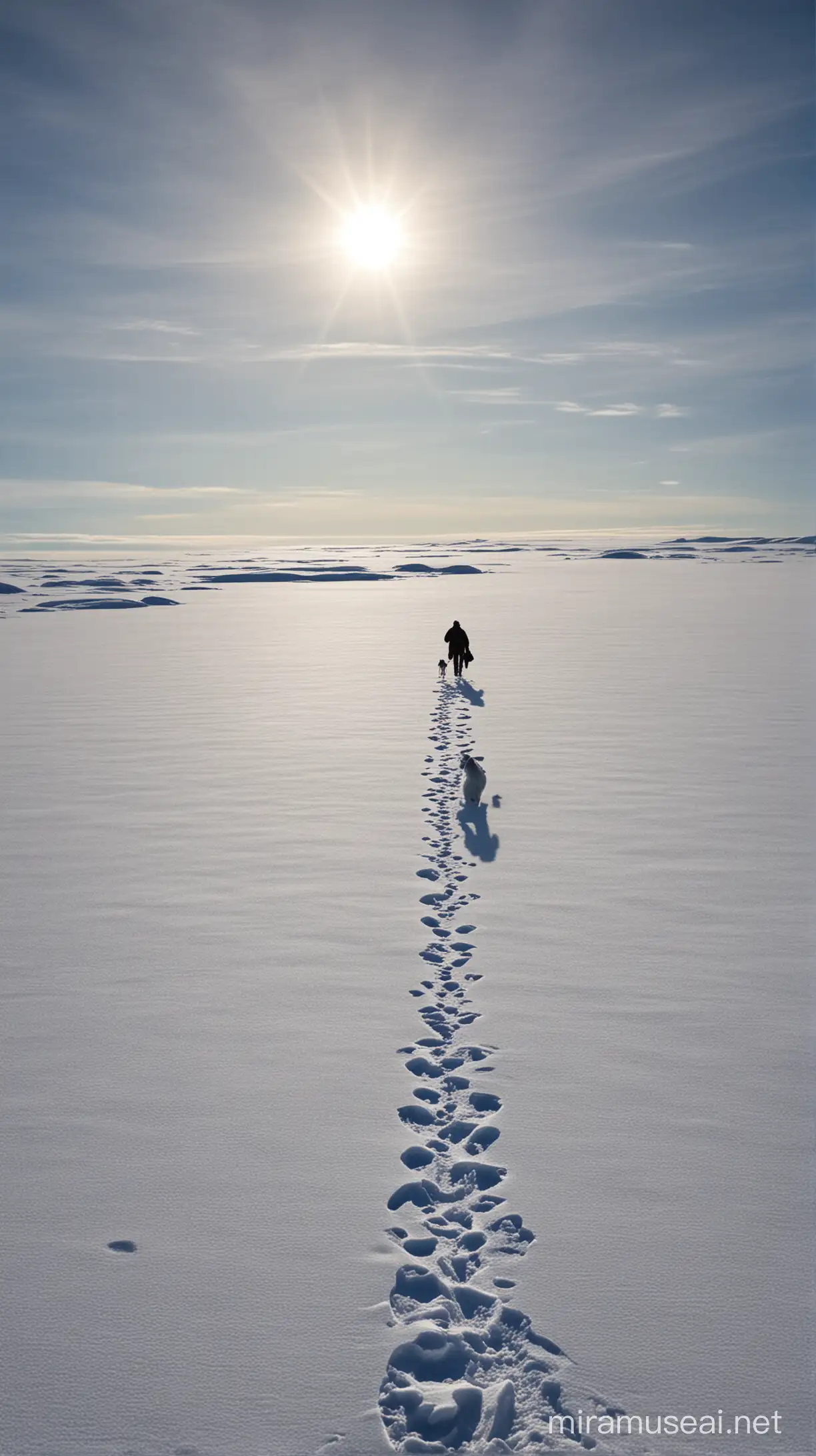 Walk at the North Pole

