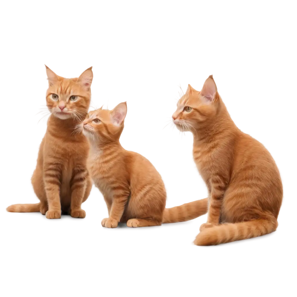 Charming-Trio-Three-Playful-Red-Cats-in-HighQuality-PNG-Format
