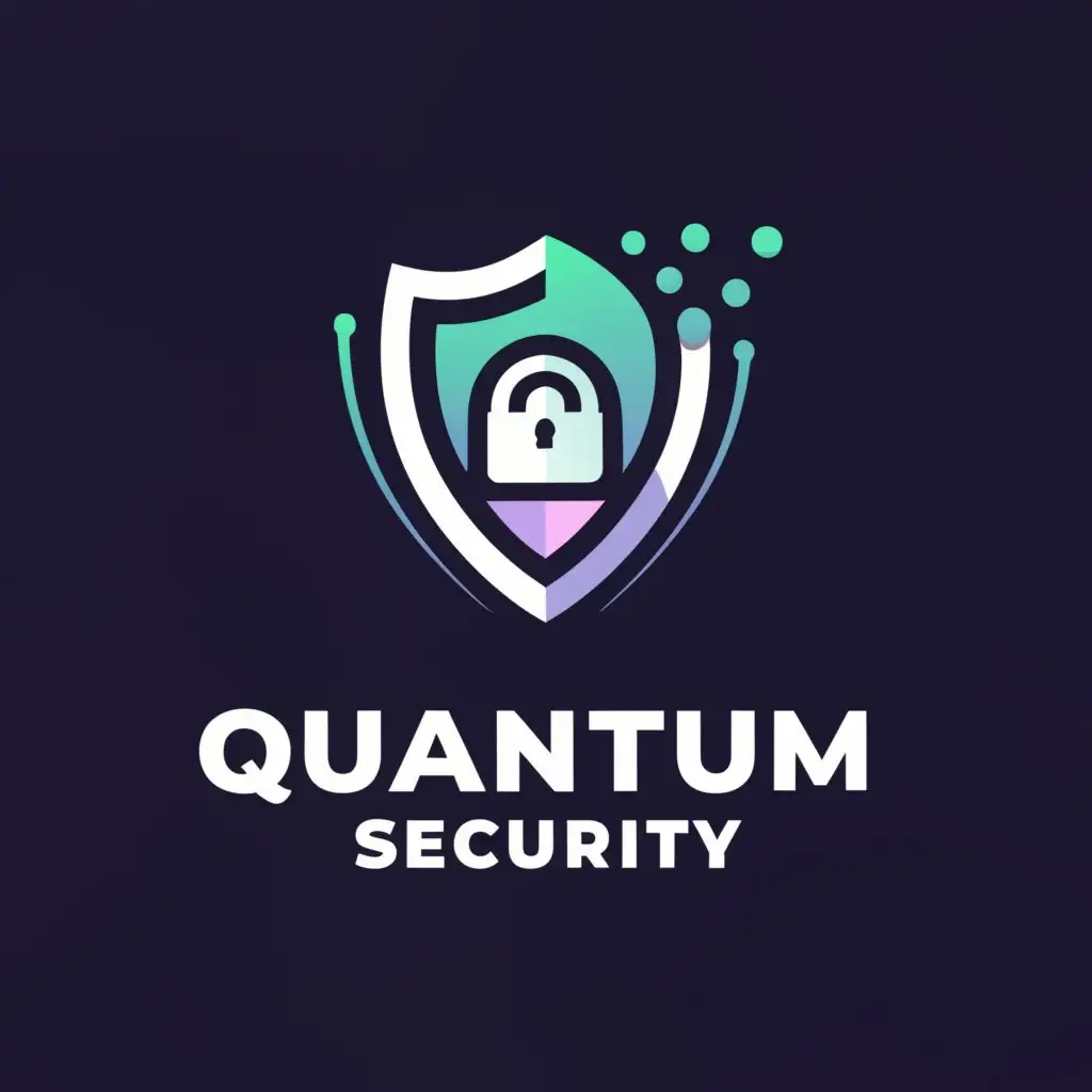 a white logo design,with the text 'Quantum Security', main symbol:shield lock cloud,Minimalistic,be used in Technology industry,clear background