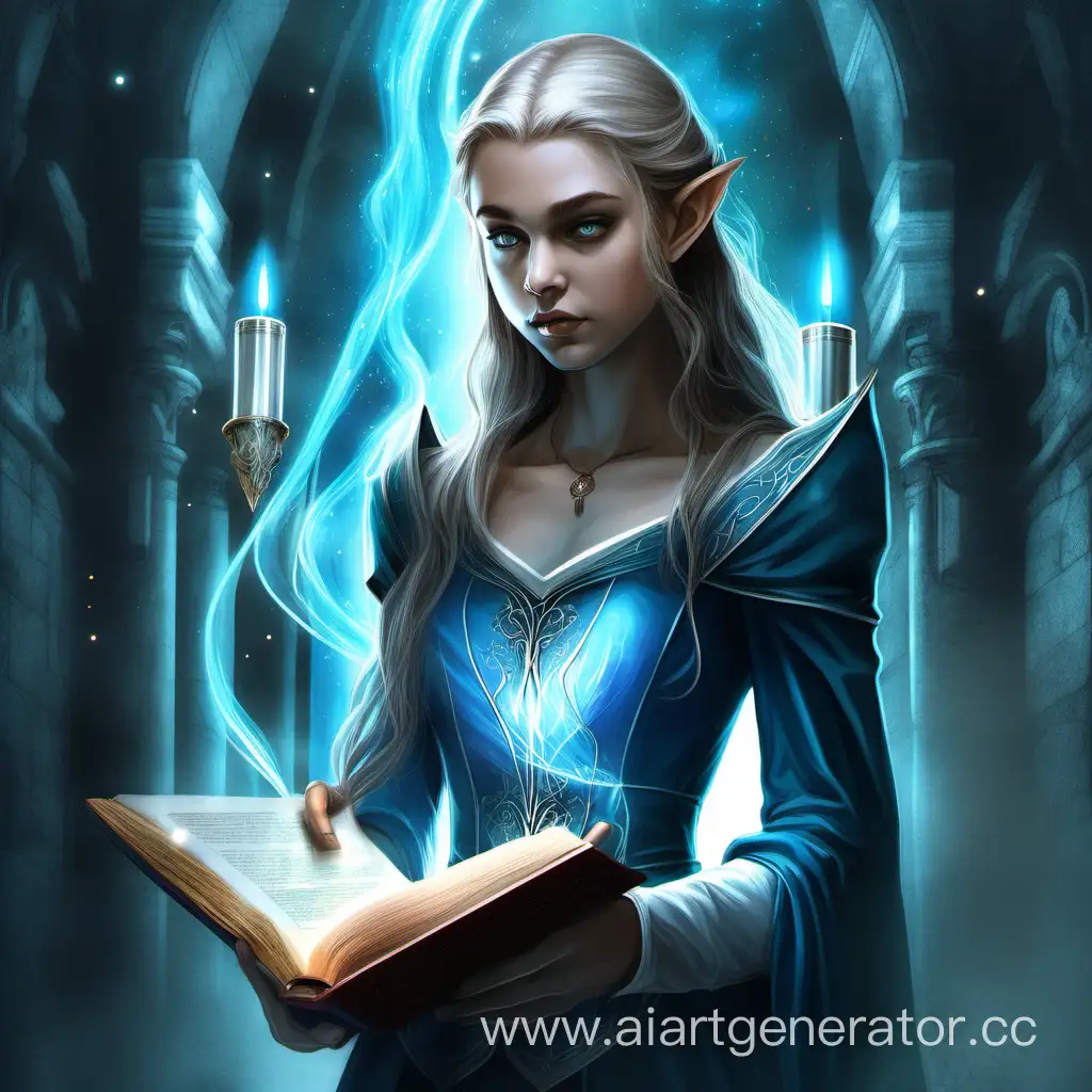 Elegant-Young-Elf-with-Glowing-Book-of-Magic