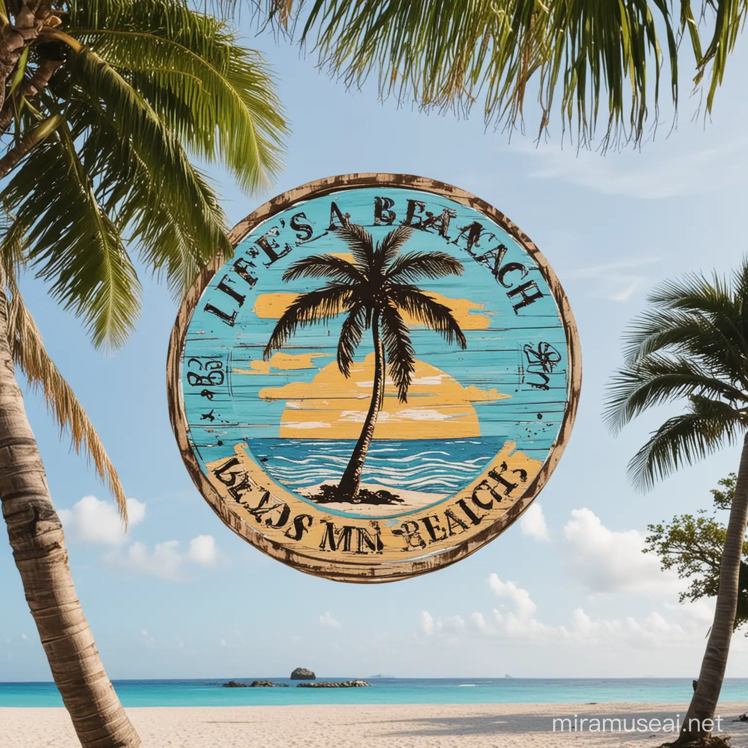 life's a beach logo in the tropics

