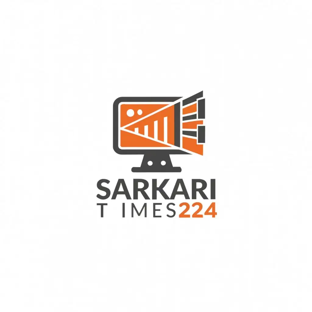 LOGO-Design-for-Sarkari-Times24-Newsthemed-with-Moderate-Typography-and-Clear-Background
