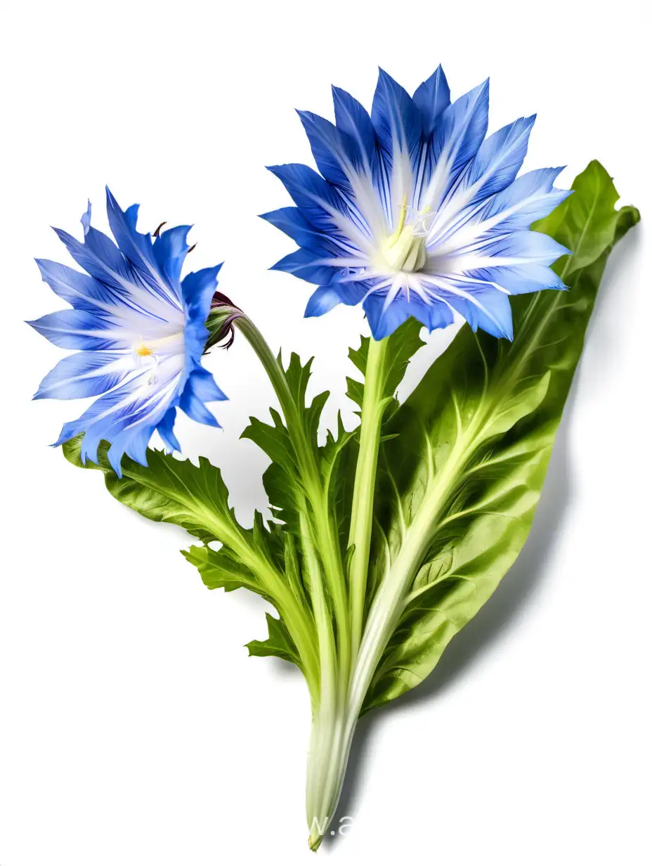 Chicory on white background