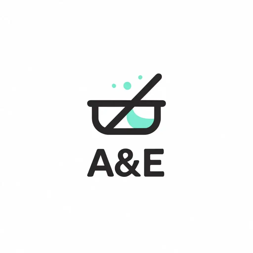 a logo design,with the text "A&E", main symbol:Mop Bucket,Moderate,clear background