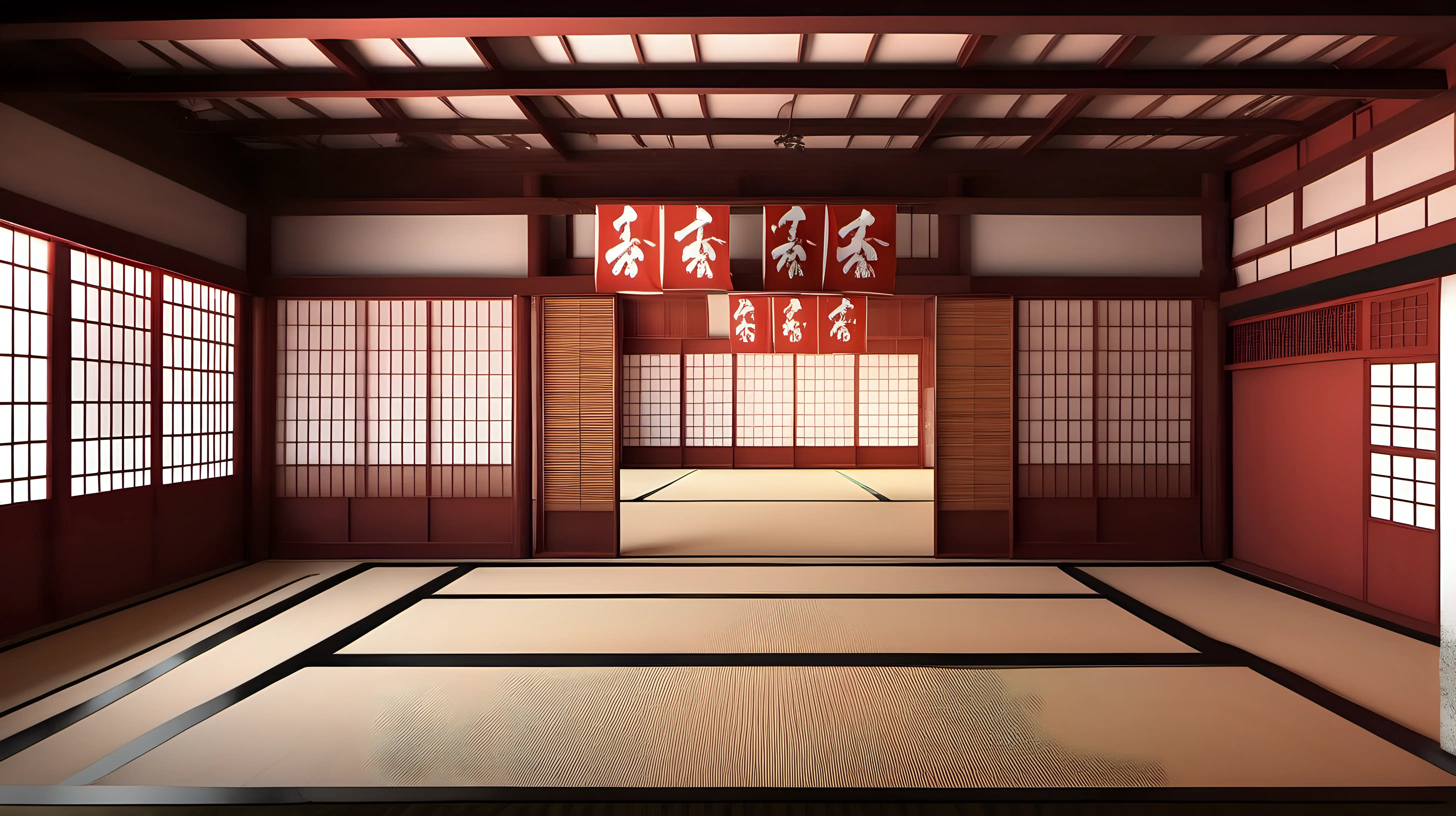 Traditional Martial Arts Dojo with Authentic Decor