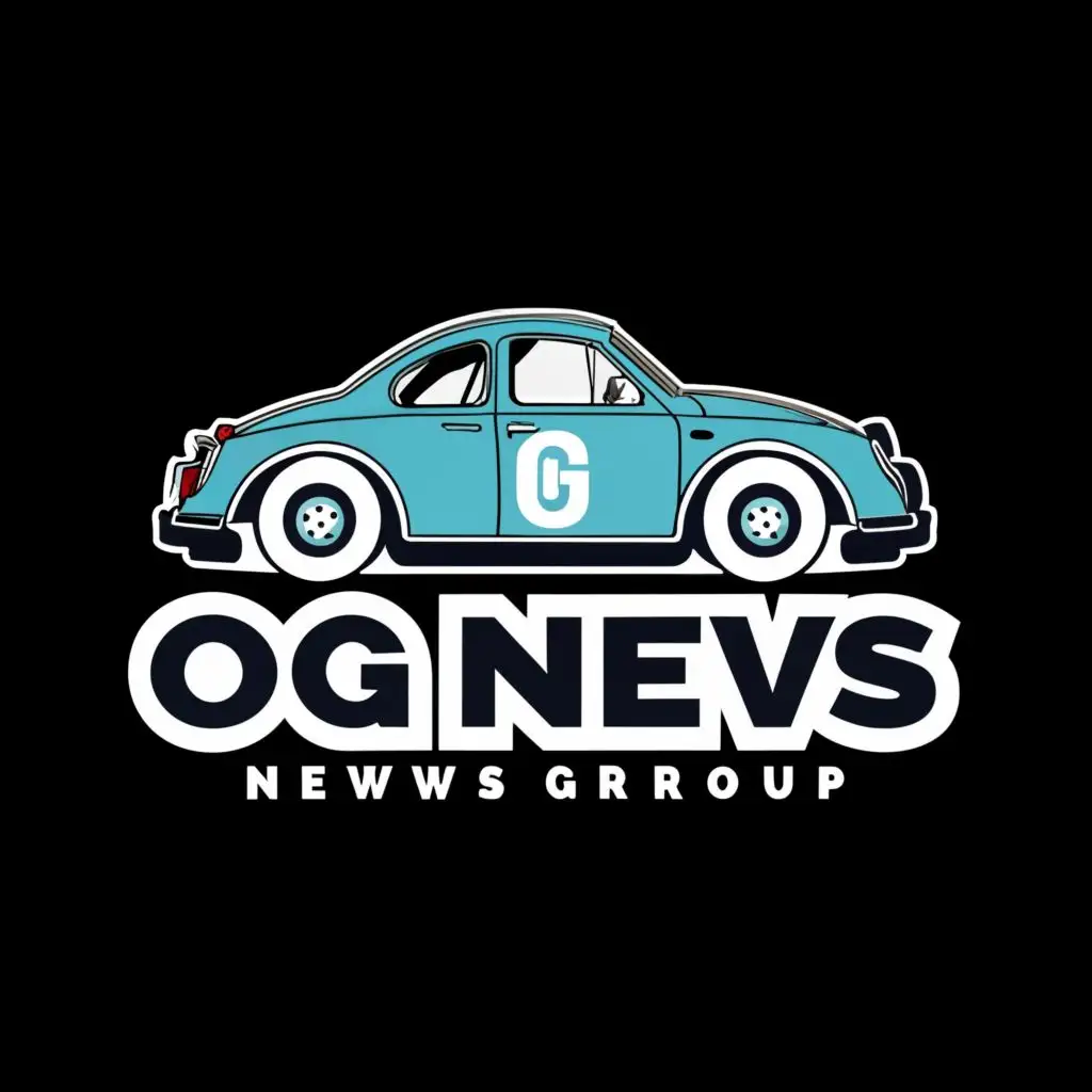 logo, A Car, with the text "The OG News Group", typography